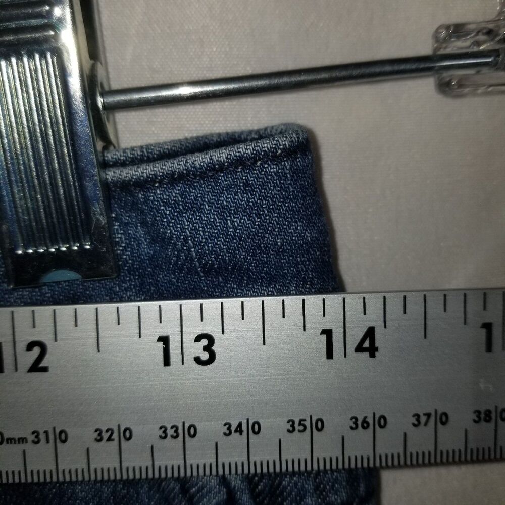 GAP High Rise Vintage Slim Jeans Size 4R 27 Dark Villa Wash Blue Stretch Denim - Picture 4 of 11
